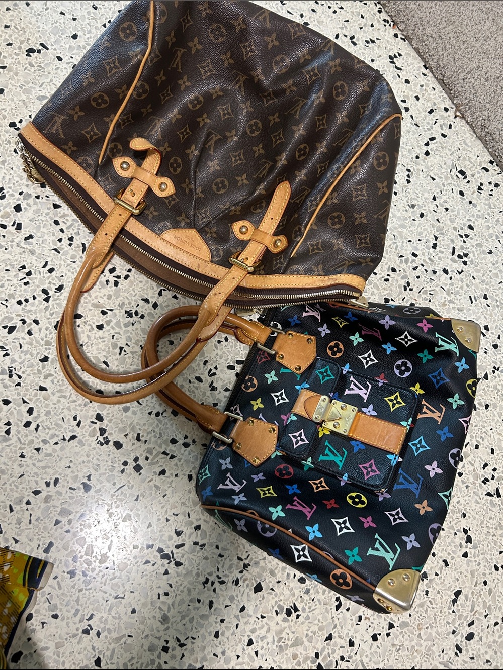 Black Multicolor Monogram Canvas Small Trunk Tote